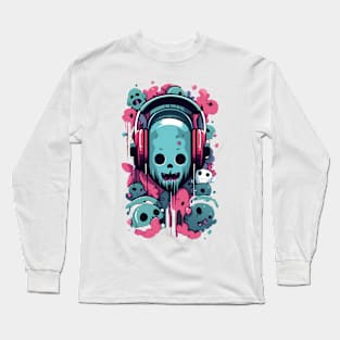 horror and cute eyes fantastic and gotic graphic design ironpalette Long Sleeve T-Shirt